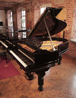Reconditioned, 1889, Steinway Model A grand piano for sale with a black case and brass fittings. 
