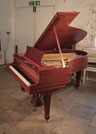 Reconditioned,  1927, Steinway Model O grand piano for sale with a figured, mahogany case and spade legs. Piano has an eighty-eight note keyboard and a two-pedal lyre.
 